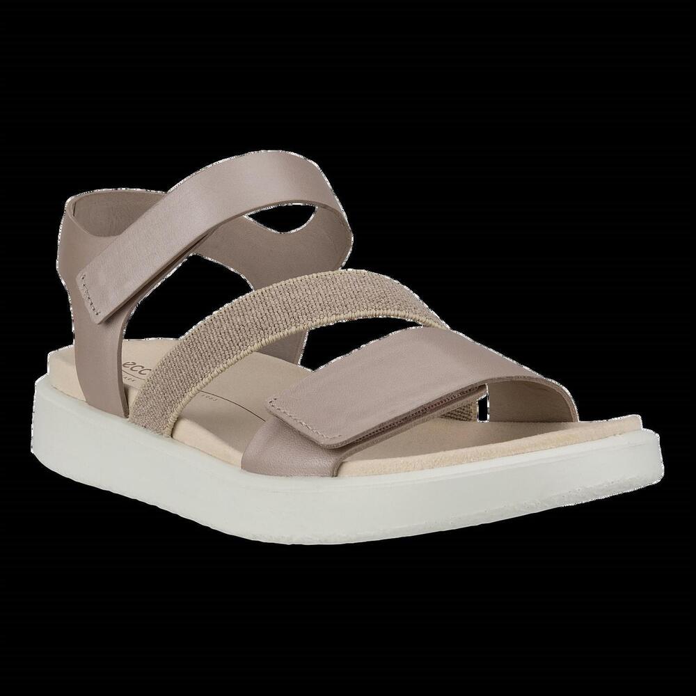 NEW ECCO women's flowt sandal in grey rose metallic